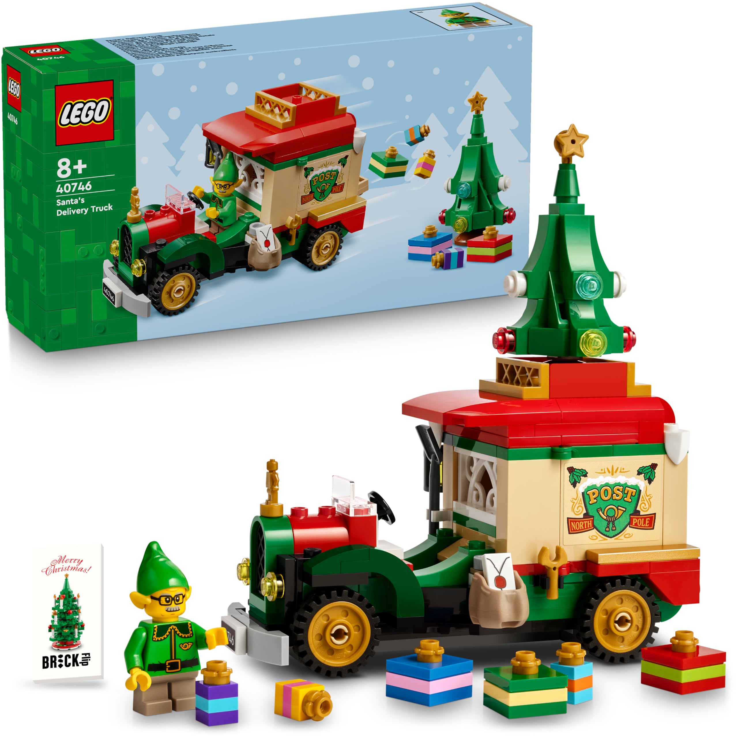 Lego Santa Van - Lego 40746 Christmas Set Including Printed Tile